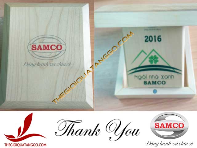 Công ty SAMCO đặt kỷ niệm chương gỗ tặng đối tác