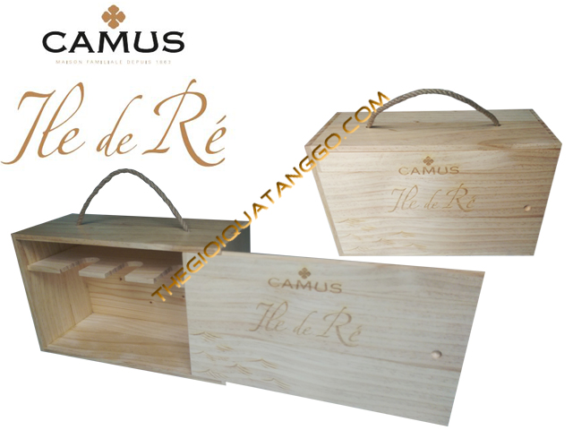 Thiết kế hộp rượu gỗ camus