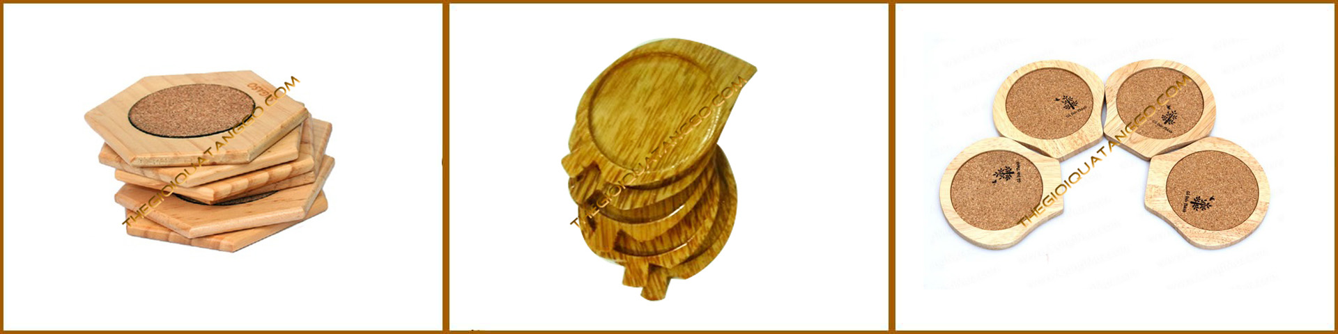 Đế lót ly gỗ bằng gỗ hình trái tim 8