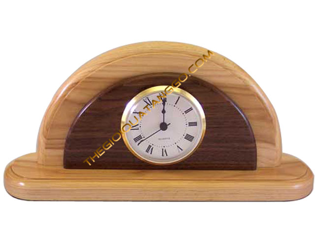 Đồng hồ để bàn gỗ hương và maple