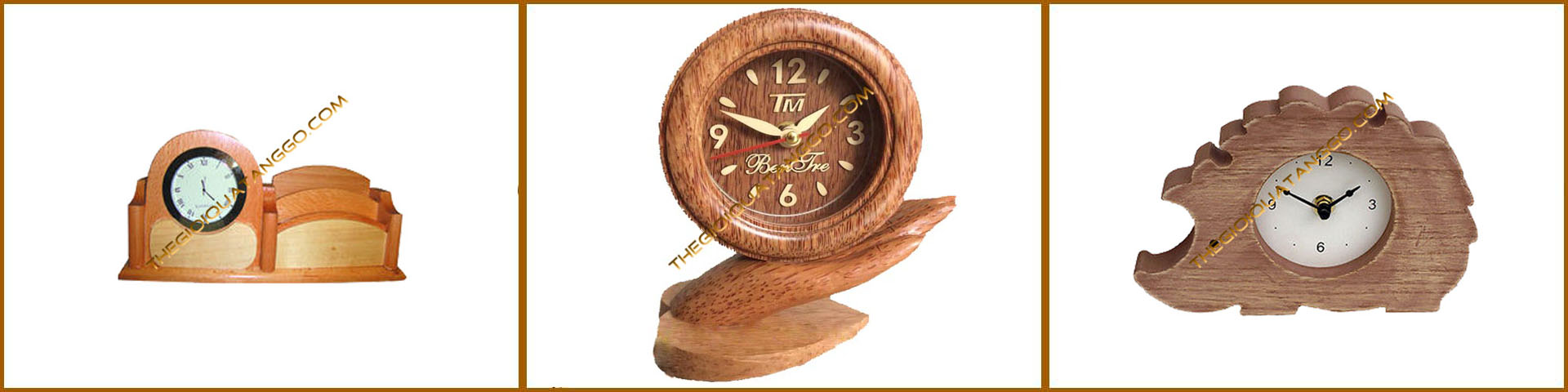 Đồng hồ gỗ để bàn 1
