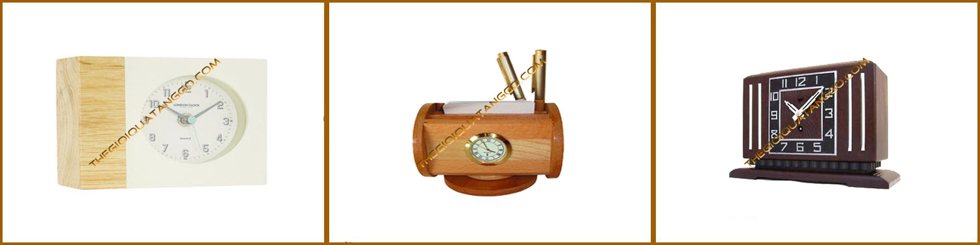 Đồng hồ gỗ để bàn 6
