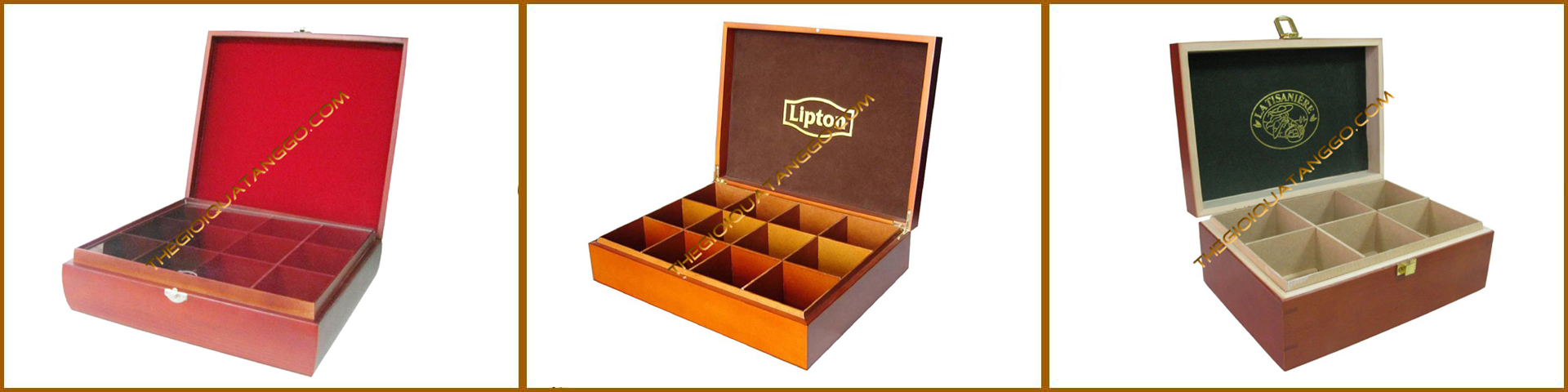 hộp trà gỗ lipton độc đáo 7