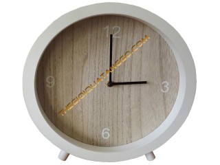 Đồng hồ gỗ để bàn hình tròn