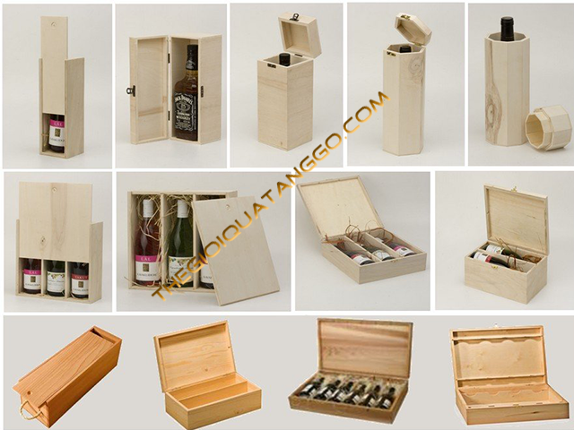 Các mẫu hộp gỗ đựng rượu sang trọng