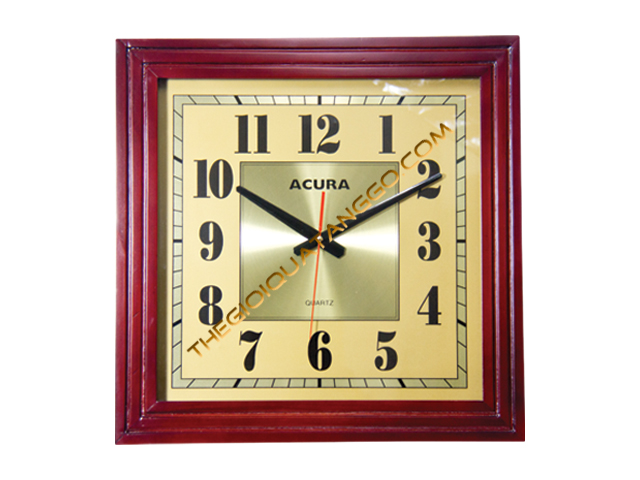 Đồng Hồ Gỗ Treo Tường Hình Vuông Hoa Văn Đồng Hồ Gỗ Treo Tường Hình Vuông Hoa Văn