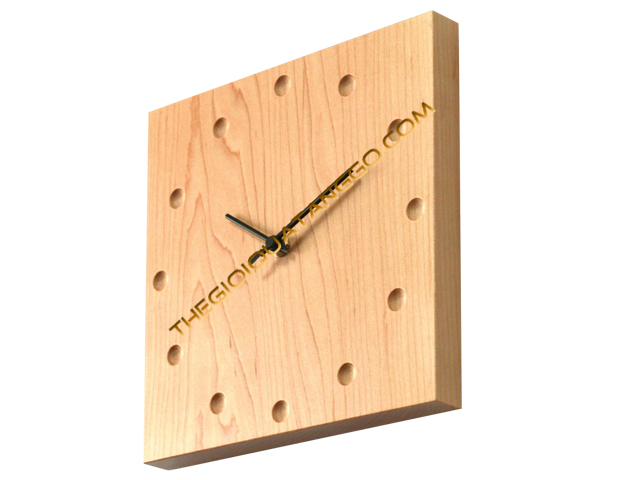 Đồng Hồ Gỗ Treo Tường Hình Vuông Đồng Hồ Gỗ Treo Tường Hình Vuông