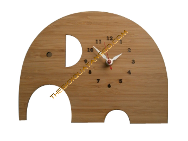 Đồng Hồ Gỗ Treo Tường Con Voi Đồng Hồ Gỗ Treo Tường Con Voi