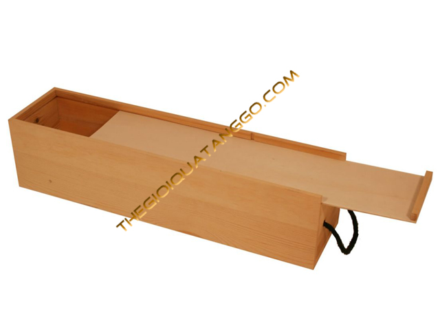 Hộp rượu gỗ nắp trượt