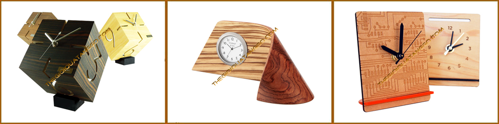 Đồng hồ gỗ để bàn quà tặng 12