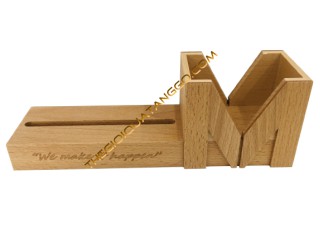 Đế gỗ chữ M gỗ Beech Cao Cấp - Đựng Đồ Dùng Văn Phòng