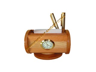 Đồng hồ gỗ để bàn quà tặng