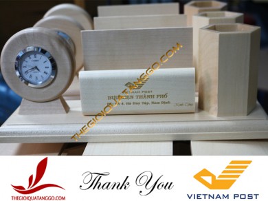 Khách hàng tiêu biểu – Bưu Điện Thành Phố Nam Định đặt lọ cắm bút gỗ để tặng cho đối tác và nhân viên tiêu biểu