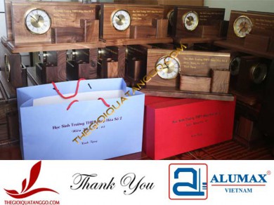 Khách hàng tiêu biểu – Công ty TNHH Alumax Việt Nam đặt đồng hồ gỗ walnut cao cấp làm quà tặng tri ân