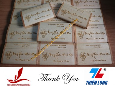 Khách hàng tiêu biểu – Công Ty TNHH SXTM Thiên Long Long Thành đặt hộp namecard gỗ nhân dịp Xuân Đinh Dậu 2017
