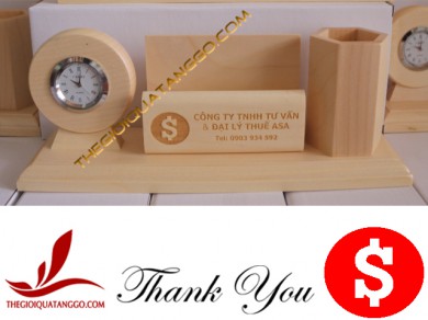 Khách hàng tiêu biểu - Công Ty TNHH Tư Vấn Và Đại Lý Thuế ASA đặt lọ cắm bút gỗ làm quà tặng