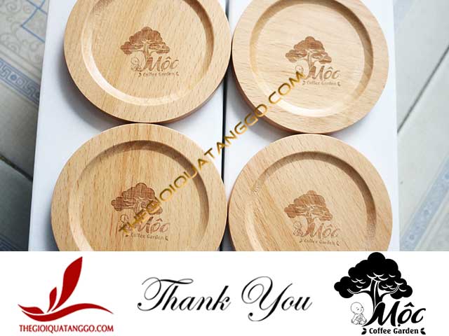 Mộc Café đặt hàng đế lót ly gỗ beech Mộc Café đặt hàng đế lót ly gỗ beech