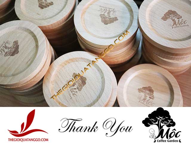 Đế lót ly gỗ beech hình tròn của Mộc Café Đế lót ly gỗ beech hình tròn của Mộc Café