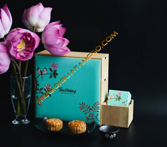 Hộp gỗ đựng bánh Trung Thu độc đáo dành cho đối tác Hộp gỗ đựng bánh Trung Thu độc đáo dành cho đối tác
