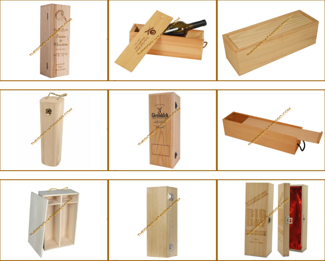 Hộp gỗ đựng rượu đa dạng chủng loại Hộp gỗ đựng rượu đa dạng chủng loại