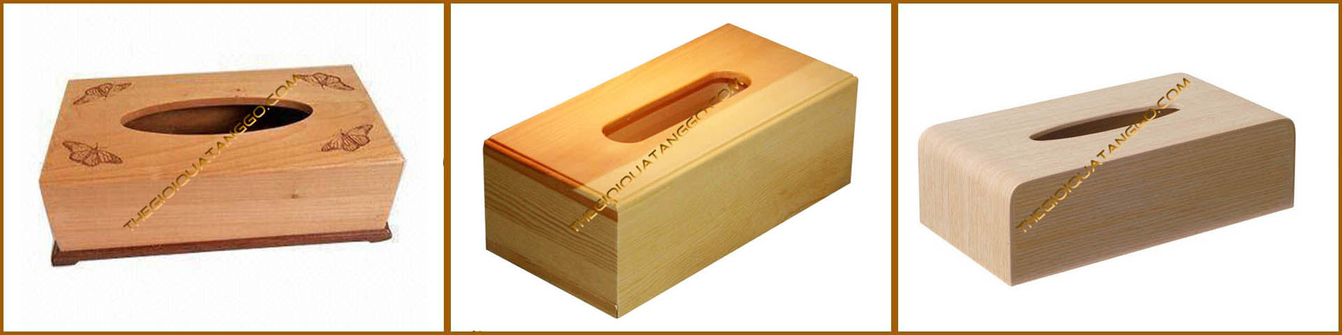 Hộp Khăn Giấy Nâu Đen 4 Hộp Khăn Giấy Nâu Đen 4