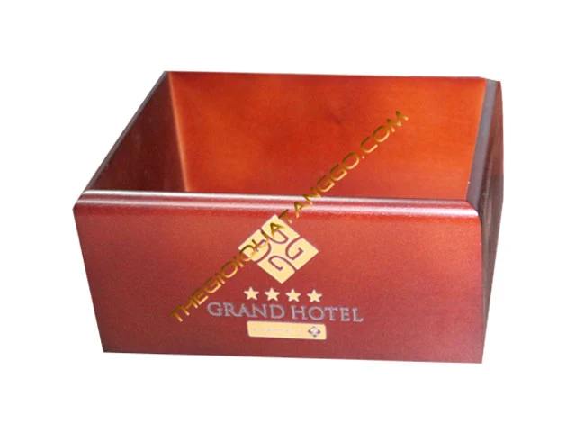 Hộp - Khay Gỗ Khách Sạn In Logo