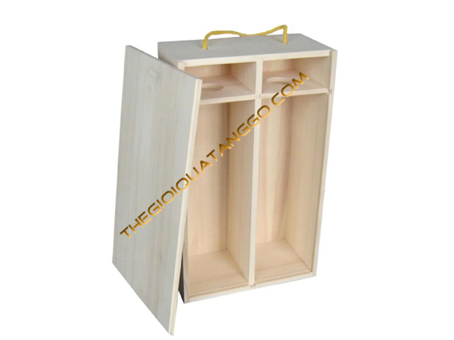 Hộp rượu đôi gỗ