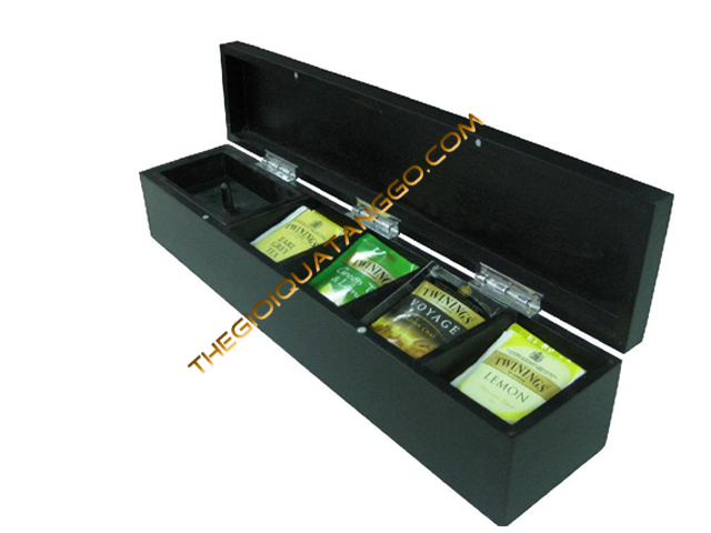 hộp trà gỗ 5 ngăn