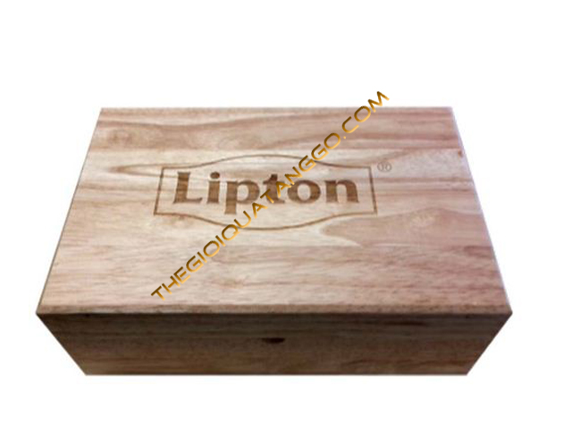 Hộp trà gỗ lipton độc đáo