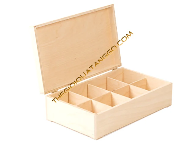 Hộp Trà Gỗ Maple Độc Đáo