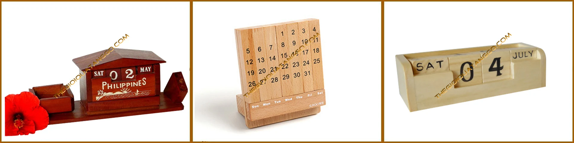 Lịch để bàn gỗ 2 Lịch để bàn gỗ 2