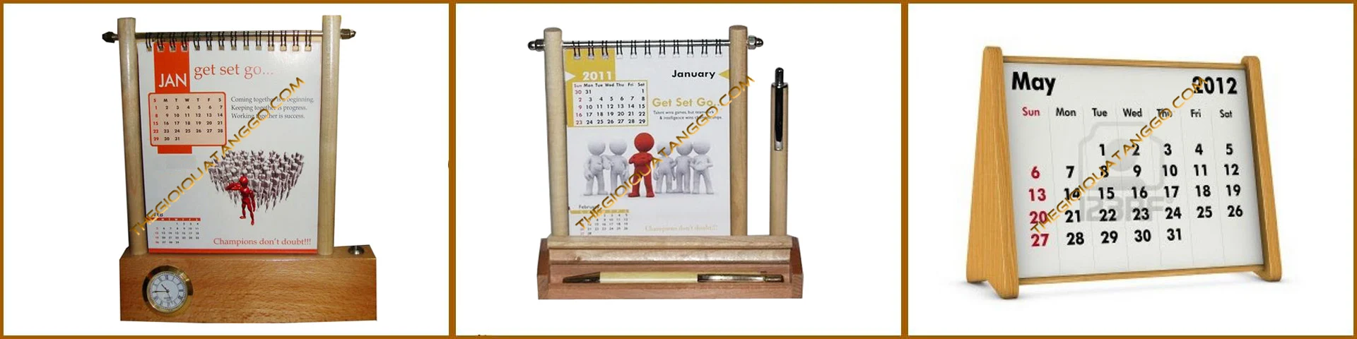 Lịch để bàn gỗ 6 Lịch để bàn gỗ 6
