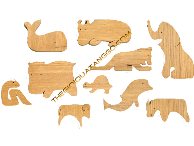 Xếp hình gỗ gia đình thú Xếp hình gỗ gia đình thú